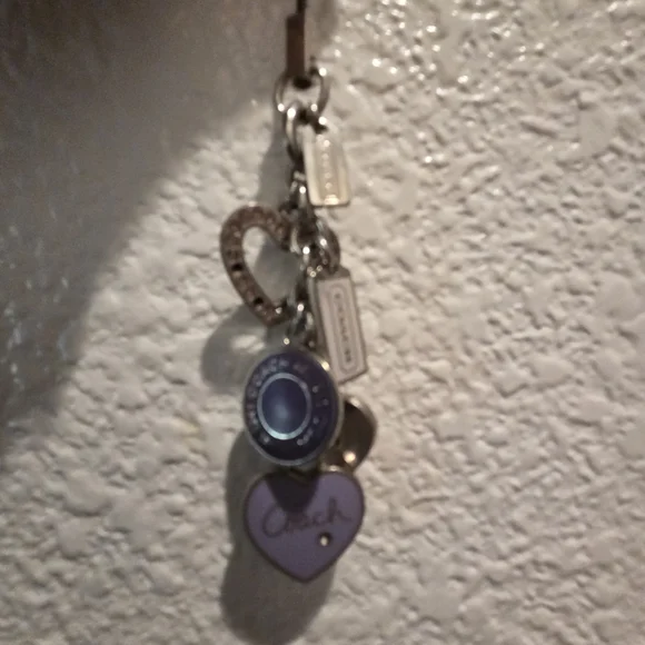 Coach Purple and Silver Charm Keychain - Picture 1 of 2